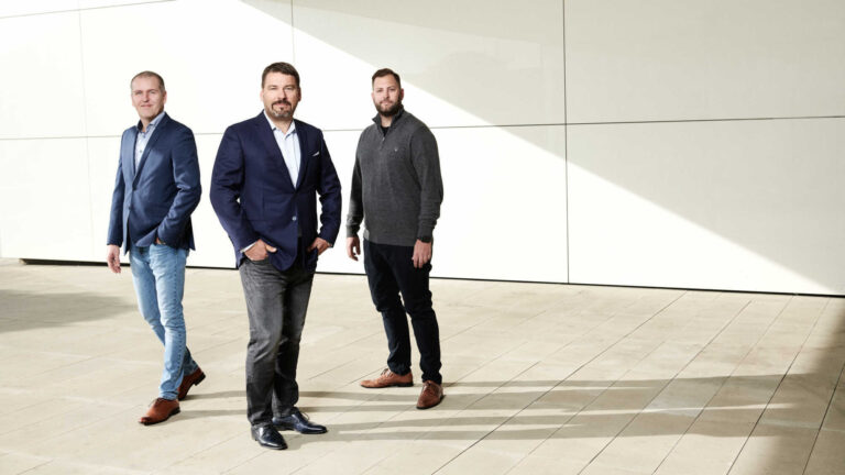 Otto Jerman, Jan Muranský a Martin Škoda z vedení POP Airport